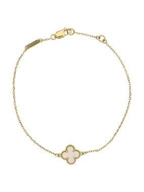 Van Cleef & Arpels Sweet Alhambra Papillon Mother of Pearl Bracelet 18K YG